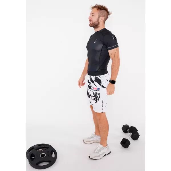  Pánske funkčné kraťasy bez vreciek premium ALTISPORT VOJ/ALM036KRA02 ABSTRAKCIA 