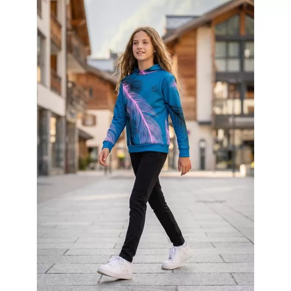  Detská prémiová funkčná mikina ALTISPORT VOJ/ALK001MI01 BENZÍNOVÁ/SVETLORUŽOVÁ 