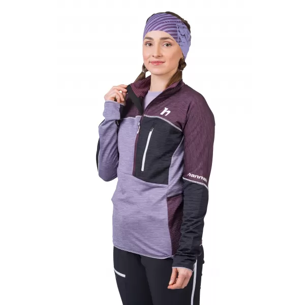  Dámska mikina HANNAH MEDA HZ PRUNE PURPLE/LAVENDER GRAY MEL 