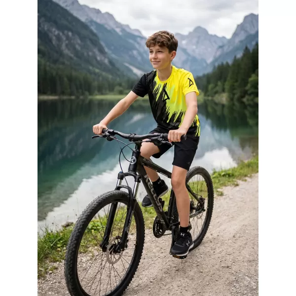  Detské prémiové funkčné tričko ALTISPORT VOJ/ALK006TR01 ČIERNA A ŽLTÁ 