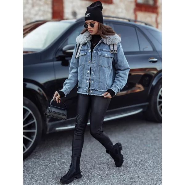  Dámska bunda DSTREET FURDENIM TY4755 SVETLO MODRÁ 