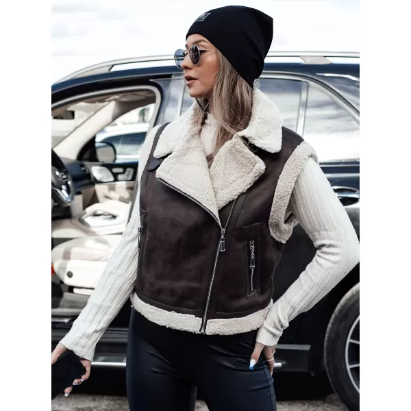  Dámska vesta DSTREET WOOLZIP TY4746 ČERNÁ/KARAMELOVÁ ČIERNA/HNEDÁ 