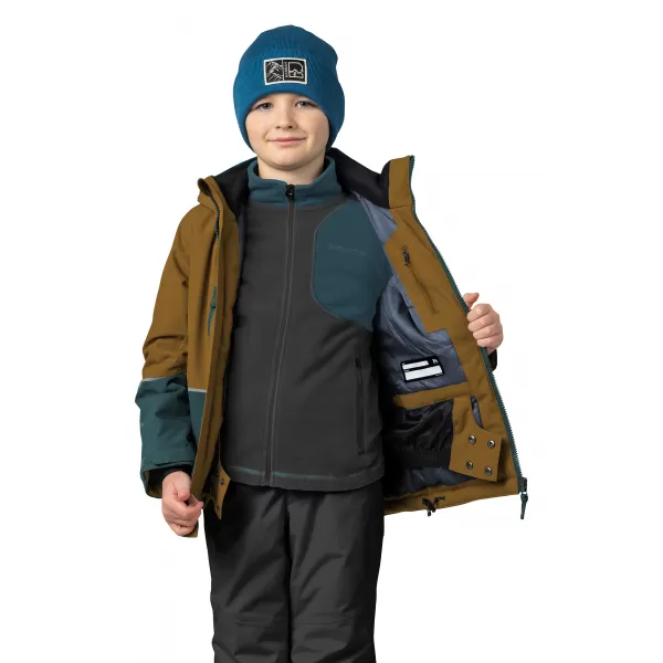  Detská zimná bunda HANNAH ANAKIN JR ZLATOHNEDÁ/MORSKÝ MACH 