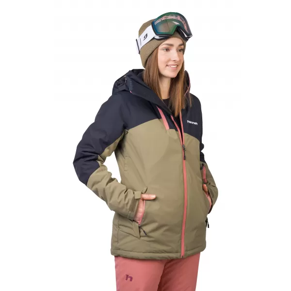  Dámska bunda HANNAH MAKY COL BURNT OLIVE/ANTHRACITE 