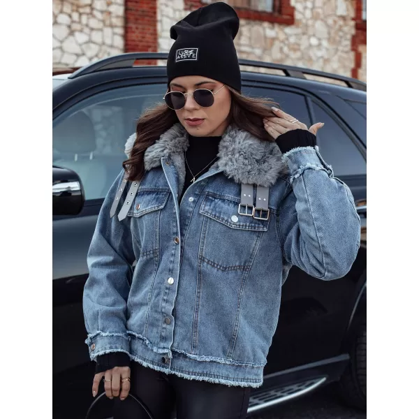  Dámska bunda DSTREET FURDENIM TY4755 SVETLO MODRÁ 