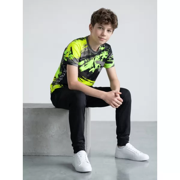  Detské funkčné tričko premium ALTISPORT VOJ/ALK014TR01 ČIERNA/ZELENÁ 