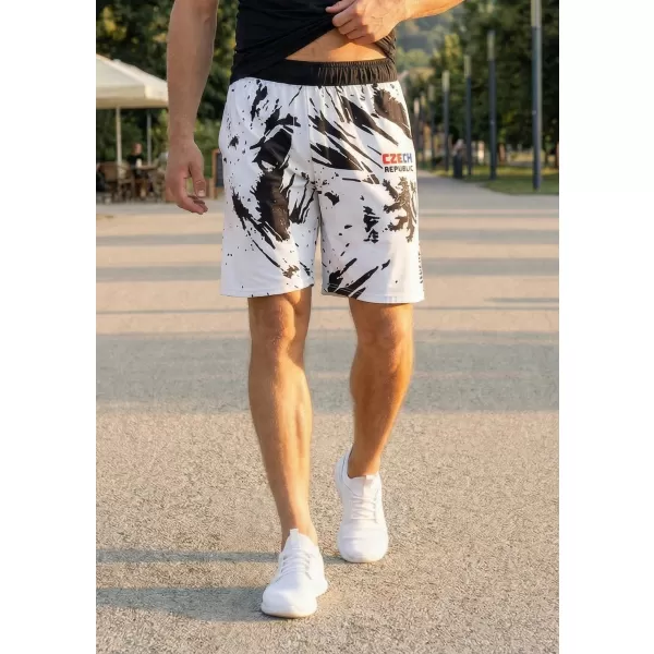  Pánske funkčné kraťasy bez vreciek premium ALTISPORT VOJ/ALM036KRA02 ABSTRAKCIA 