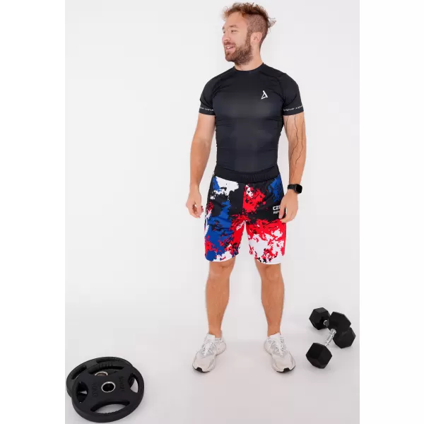  Pánske funkčné kraťasy bez vreciek premium ALTISPORT VOJ/ALM036KRA02 ŠKVRNY 
