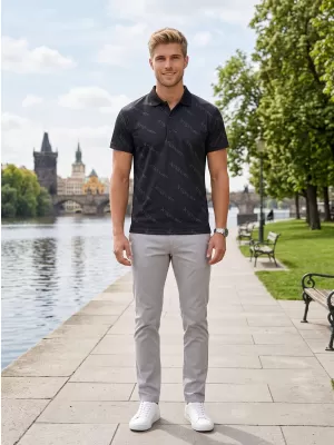 Pánske funkčné tričko s golierom premium ALTISPORT VOJ/ALM050TR05 čierna