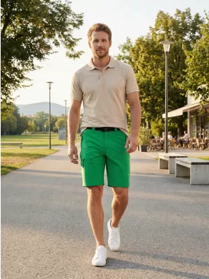 Pánske šortky ALTISPORT NoPrint NP/ALM4021NJ FERN GREEN