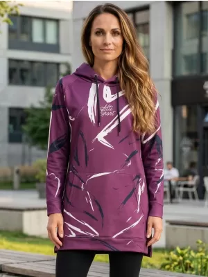 Dámska funkčná predĺžená mikina premium ALTISPORT VOJ/ALW049MI03 FIALOVÁ