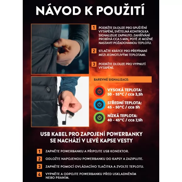  Zateplená vesta s vyhrievaním KILPI HEATEO-M WM0121KI čierna 