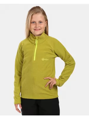 Detská fleecová mikina KILPI ALMERI-J WJ0205KI SVETLO ZELENÁ
