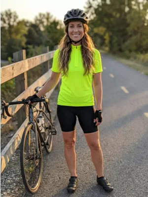 Dámsky cyklo dres ALTISPORT NoPrint NP/ALW115NJ BRIGHT YELLOW