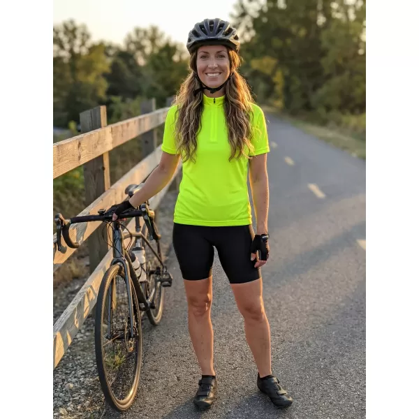  Dámsky cyklo dres ALTISPORT NoPrint NP/ALW115NJ BRIGHT YELLOW 