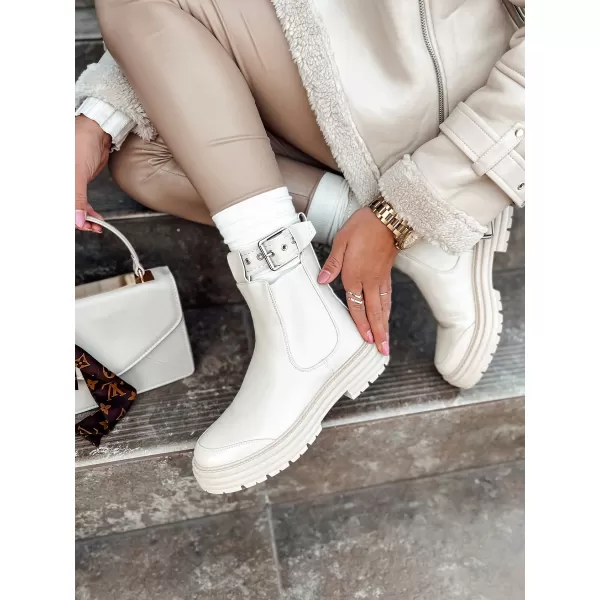  Dámske topánky DSTREET LUXIBOOTS BÉŽOVÁ 