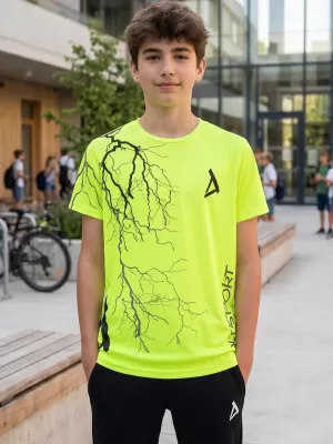 Detské funkčné tričko premium ALTISPORT VOJ/ALK004TR01 NEON YELLOW