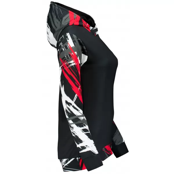  Dámska funkčná mikina premium ALTISPORT VOJ/ALW039MI01 ČIERNA/ČERVENÁ 
