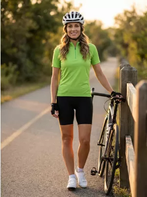 Dámsky cyklo dres ALTISPORT NoPrint NP/ALW115NJ LIME GREEN