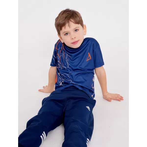  Detské funkčné tričko premium ALTISPORT VOJ/ALK004TR01 NÁMORNÁ MODRÁ/HNEDÁ 