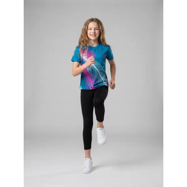  Detské prémiové funkčné tričko ALTISPORT VOJ/ALK001TR01 BENZÍN/RUŽOVÁ 