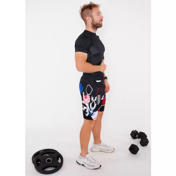  Pánske funkčné kraťasy bez vreciek premium ALTISPORT VOJ/ALM036KRA02 HEXA čierna 