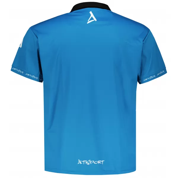  Pánske funkčné tričko s golierom premium ALTISPORT VOJ/ALM000TR05 PETROLEJOVÁ 