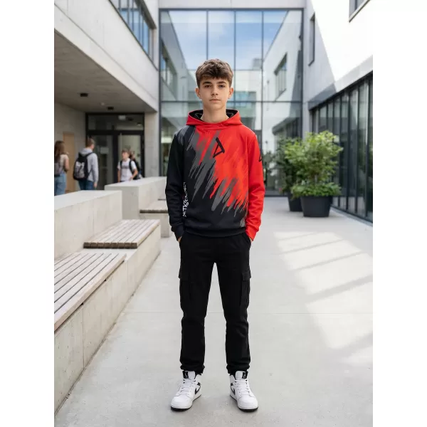  Detská prémiová funkčná mikina ALTISPORT VOJ/ALK006MI01 ČIERNA/ČERVENÁ 