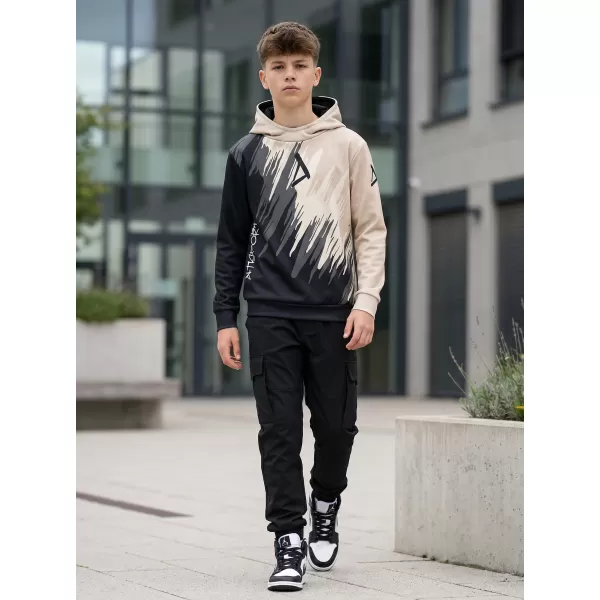  Detská prémiová funkčná mikina ALTISPORT VOJ/ALK006MI01 ČIERNA/HNEDÁ 