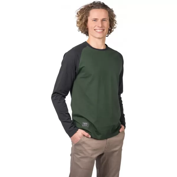  Pánske tričko s dlhým rukávom HANNAH ROKET KOMBU GREEN/ANTHRACITE 