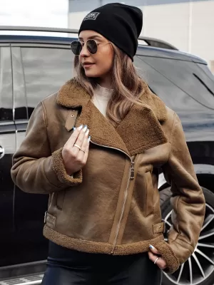 Dámska bunda DSTREET SOFTSTILL TY4747 KARAMEL