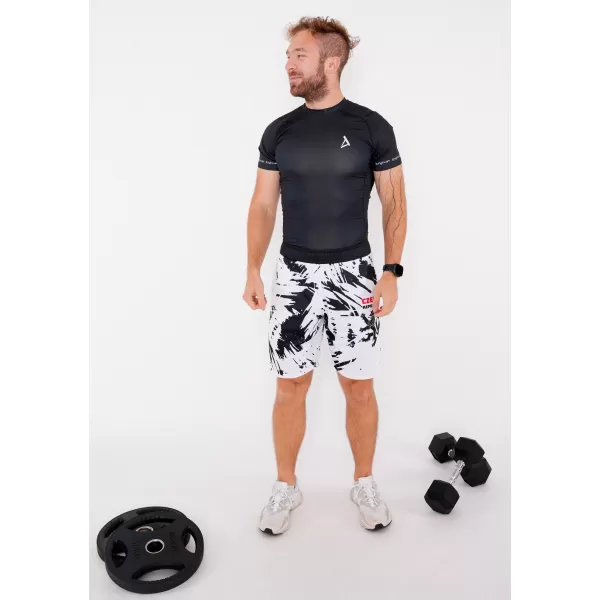  Pánske funkčné kraťasy bez vreciek premium ALTISPORT VOJ/ALM036KRA02 ABSTRAKCIA 