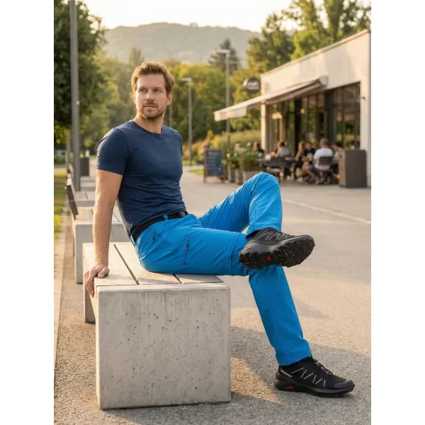  Pánske nohavice/kraťasy ALTISPORT NoPrint NP/ALM2021NJ BRIGHT BLUE 
