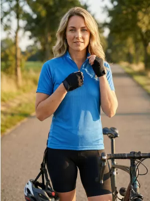 Dámsky cyklo dres ALTISPORT NoPrint NP/ALW115NJ BRIGHT BLUE
