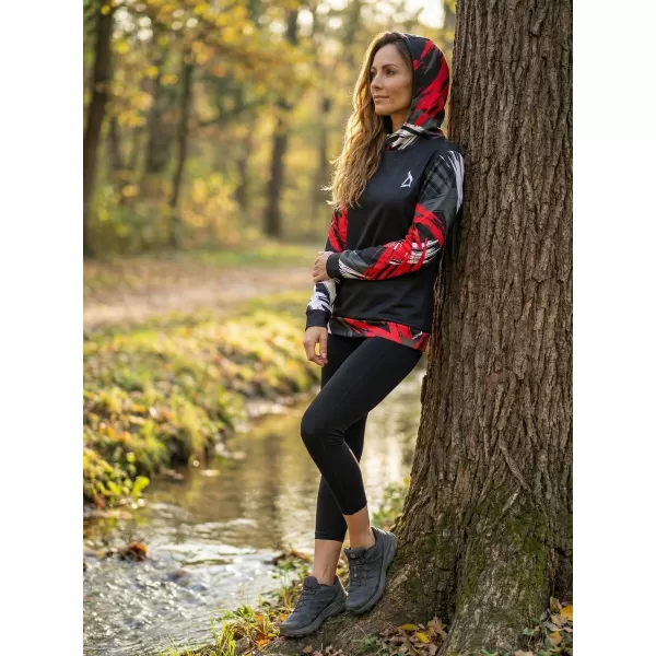  Dámska funkčná mikina premium ALTISPORT VOJ/ALW039MI01 ČIERNA/ČERVENÁ 