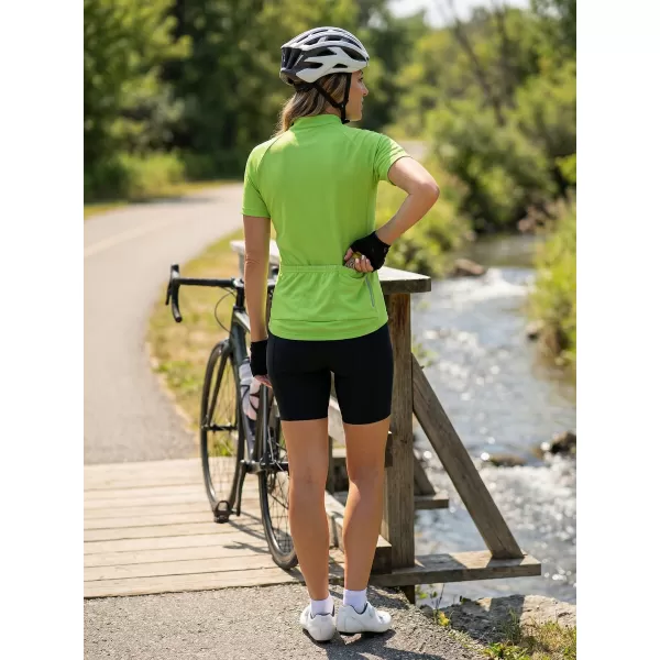  Dámsky cyklo dres ALTISPORT NoPrint NP/ALW115NJ LIME GREEN 