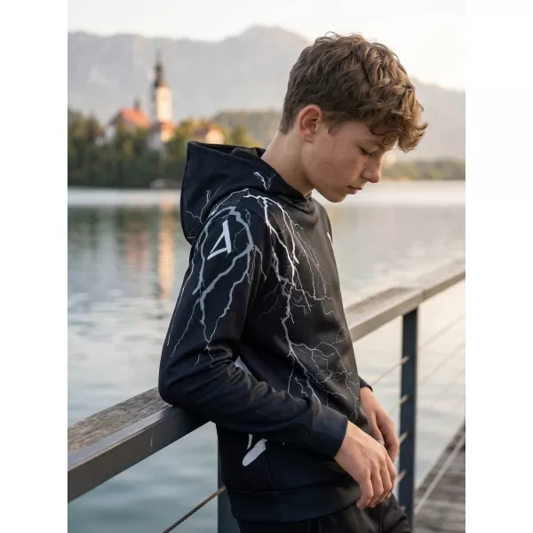  Detská funkčná mikina premium ALTISPORT VOJ/ALK004MI01 ČIERNOBIELA 