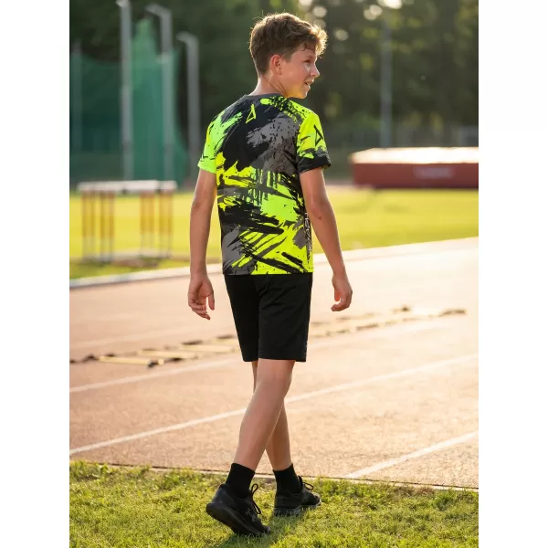  Detské funkčné tričko premium ALTISPORT VOJ/ALK014TR01 ČIERNA/ZELENÁ 