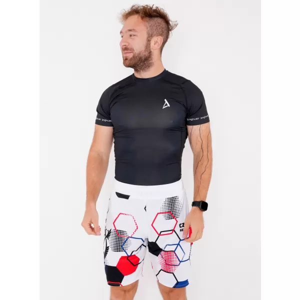  Pánske funkčné kraťasy bez vreciek premium ALTISPORT VOJ/ALM036KRA02 HEXA biela 