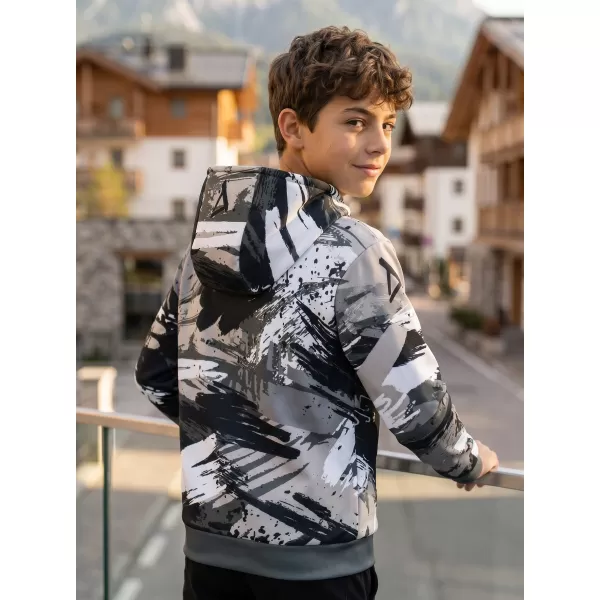  Detská prémiová funkčná mikina ALTISPORT VOJ/ALK014MI01 ČIERNA/SIVÁ 