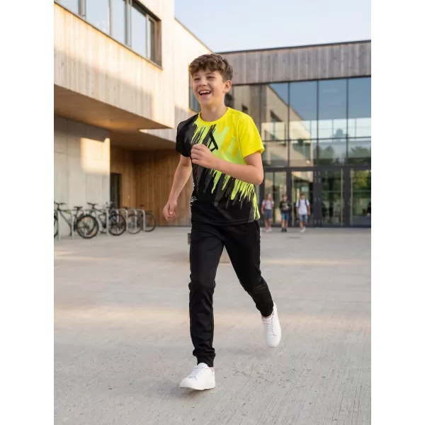  Detské prémiové funkčné tričko ALTISPORT VOJ/ALK006TR01 ČIERNA A ŽLTÁ 