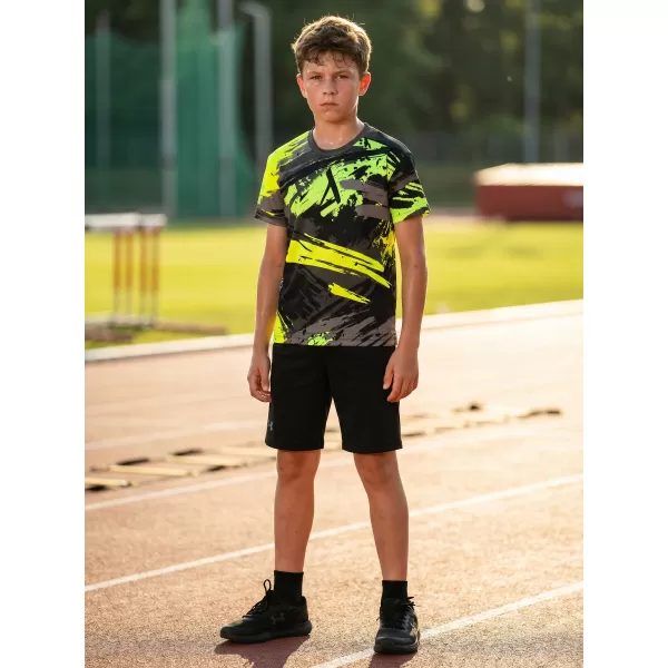  Detské funkčné tričko premium ALTISPORT VOJ/ALK014TR01 ČIERNA/ZELENÁ 