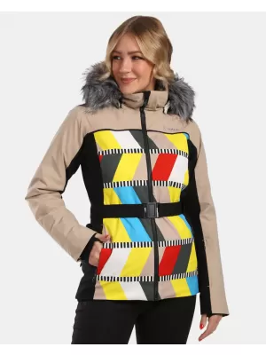 Dámska lyžiarska bunda KILPI CLAIR-W WL0107KI BÉŽOVÁ