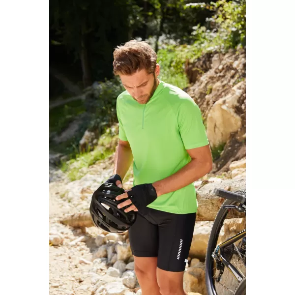  Pánsky cyklo dres ALTISPORT NoPrint NP/ALM215NJ LIME GREEN 