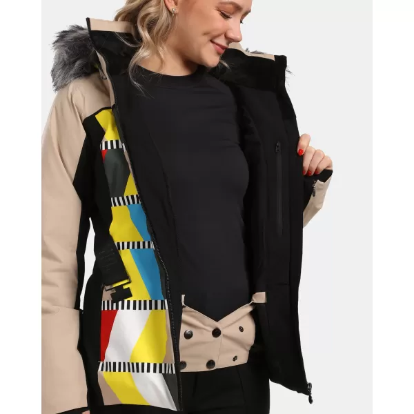  Dámska lyžiarska bunda KILPI CLAIR-W WL0107KI BÉŽOVÁ 