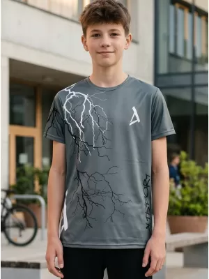 Detské funkčné tričko premium ALTISPORT VOJ/ALK004TR01 GRAFITOVÁ