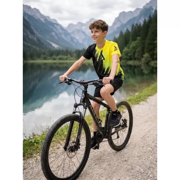  Detské prémiové funkčné tričko ALTISPORT VOJ/ALK006TR01 ČIERNA A ŽLTÁ 