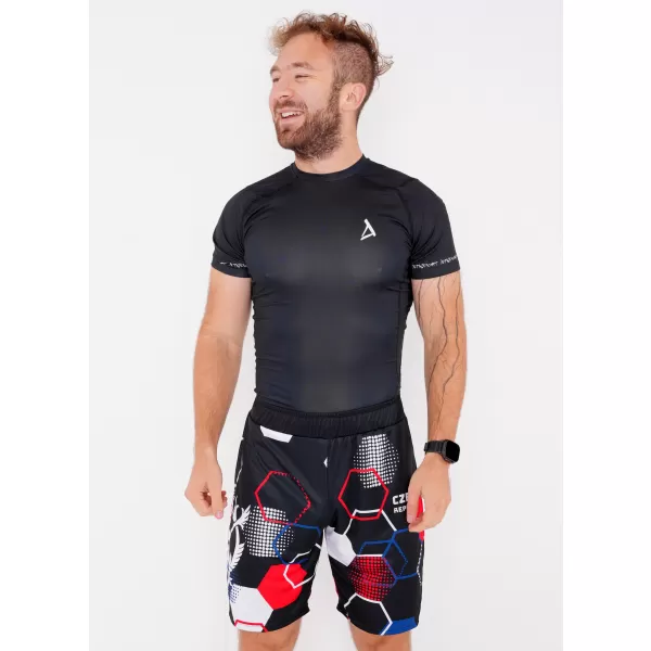  Pánske funkčné kraťasy bez vreciek premium ALTISPORT VOJ/ALM036KRA02 HEXA čierna 