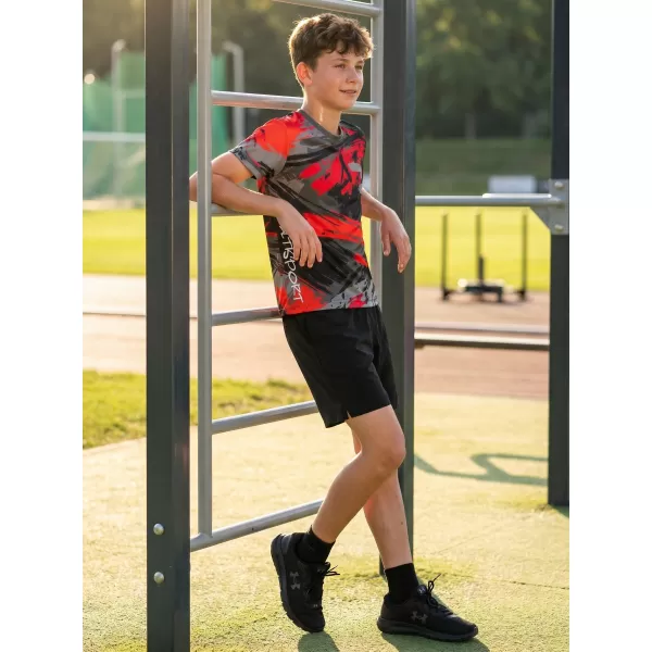  Detské funkčné tričko premium ALTISPORT VOJ/ALK014TR01 ČIERNA/ČERVENÁ 