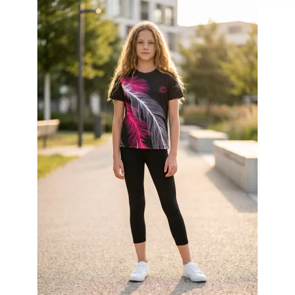  Detské prémiové funkčné tričko ALTISPORT VOJ/ALK001TR01 ČIERNA/RUŽOVÁ 